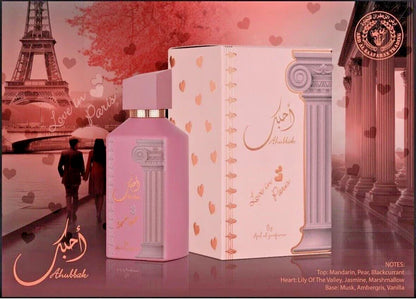 Ahubbak Love In Paris EDP Perfume By Ard Al Zaafaran 100ml