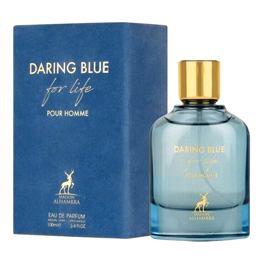 Daring Blue for life Edp Perfume 100ml by Maison Alhmabra Fragrance Scent Parfum