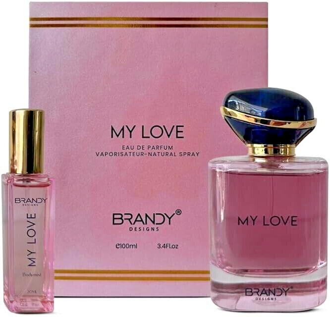 Brandy Designs My Love Perfume 100ml With 20ml Body Mist Gift Set