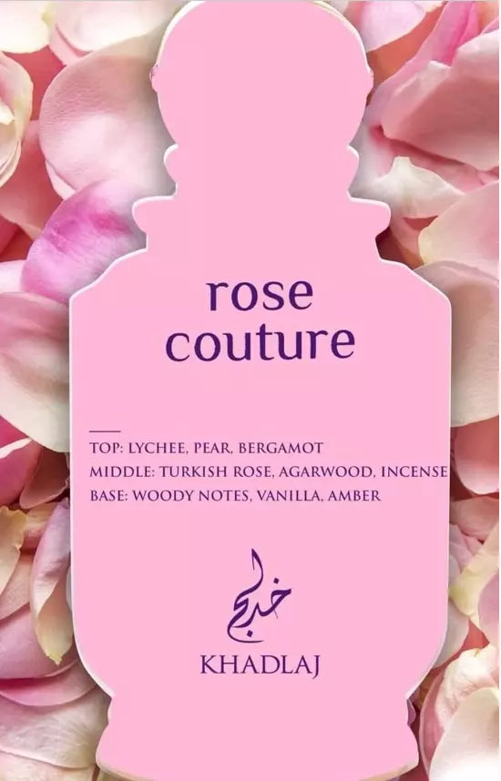 Rose Couture Eau De Parfum 100ml By Khadlaj Perfumes