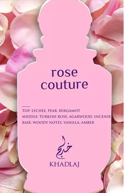 Rose Couture Eau De Parfum 100ml By Khadlaj Perfumes